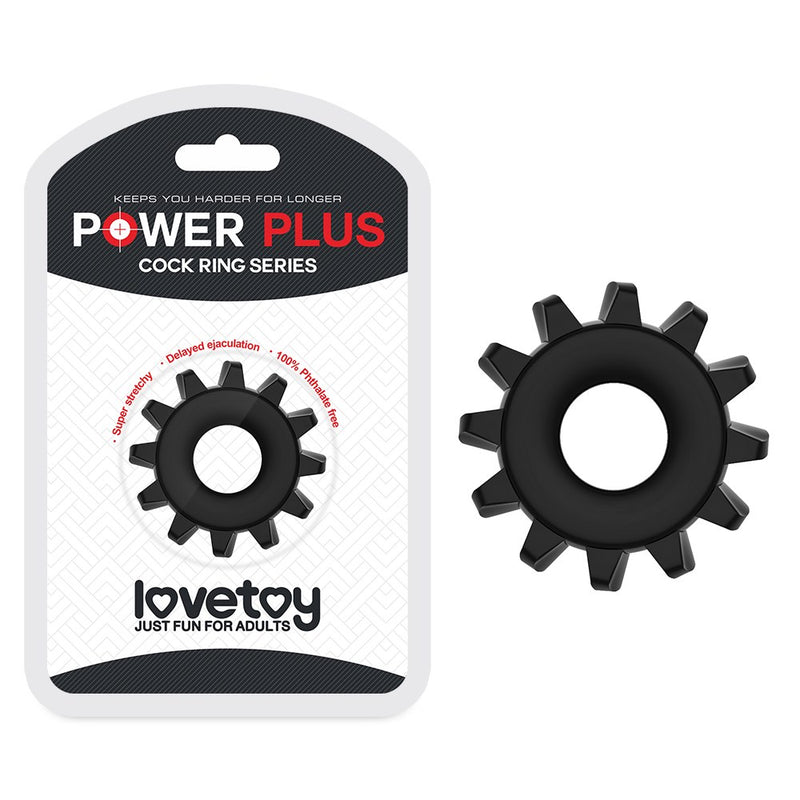 Lovetoy Power Plus Penis Ring Black (1.6 cm)