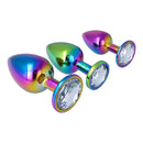 Pick&Love Round Rainbow Crystal Butt Plug Set