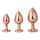 Pick&Love Rose Gold Crystal Butt Plug Set