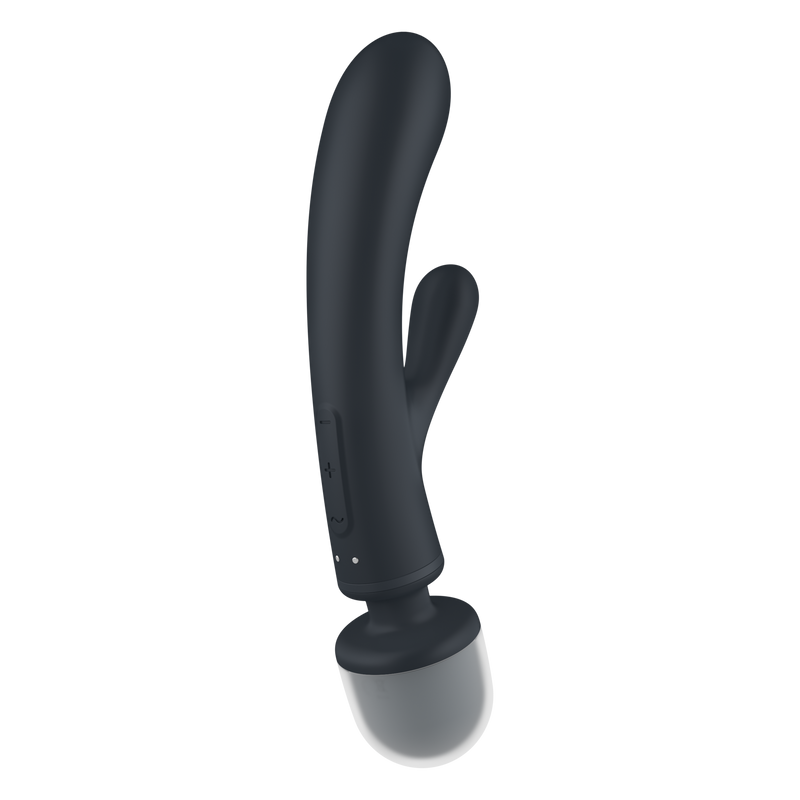 Satisfyer Triple Lover Massager – Rabbit & Wand Vibrator (Grey, 24 cm)