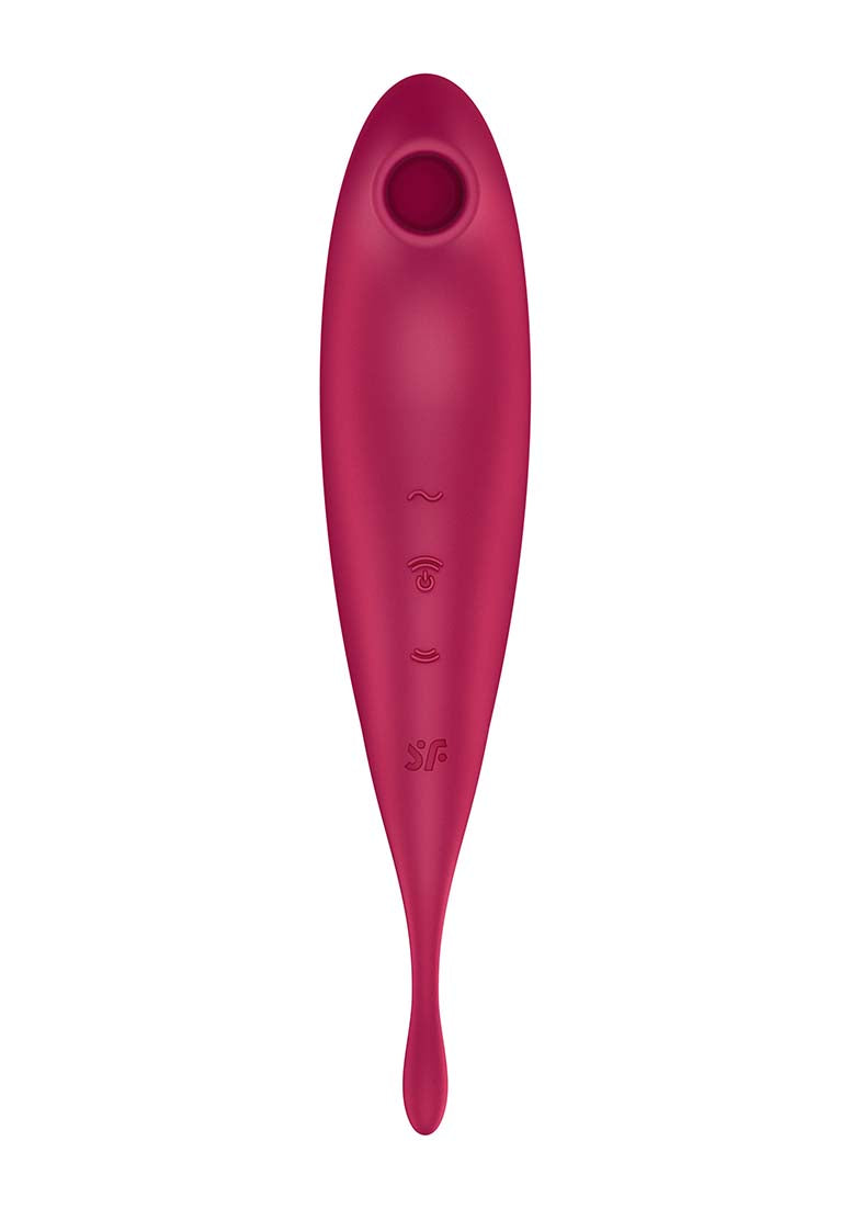 Satisfyer Twirling Pro Connect App Dark Red Hybrid Air Pulse Vibrator