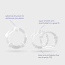 Crushious Triple Bead Cockring Set – Clear