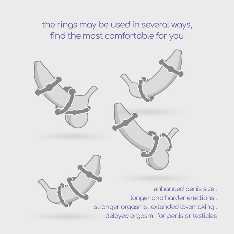 Crushious Triple Bead Cockring Set – Clear