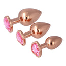 Pick&Love Rose Gold Crystal Butt Plug Set