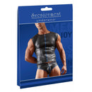 Shiny Matte Shirt with Zip