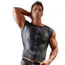 Shiny Matte Shirt with Zip