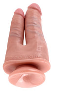 King Penis Double Penetrator Double Dildo 8.3 Inches - Nude