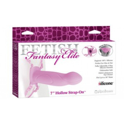Fetish Fantasy 7” Hollow Strap-on Pink