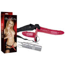 Red Double Strap On with Vibration Bad Kitty