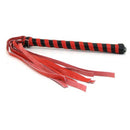 Fetish Fantasy Cat O'nine tails black and Red Leather Flogger Whip