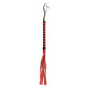 Fetish Fantasy Cat O'nine tails black and Red Leather Flogger Whip