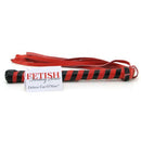 Fetish Fantasy Cat O'nine tails black and Red Leather Flogger Whip