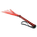 Fetish Fantasy Cat O'nine tails black and Red Leather Flogger Whip