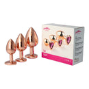 Pick&Love Rose Gold Crystal Butt Plug Set