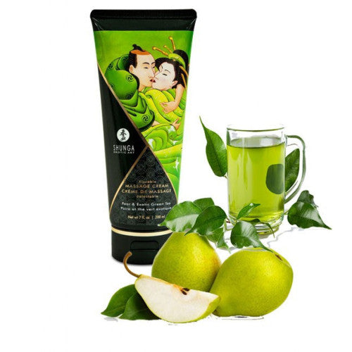 Shunga Kissable Massage Cream Pear & Exotic Green Tea 200ml