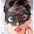 Cottelli Black Embroidered Mask