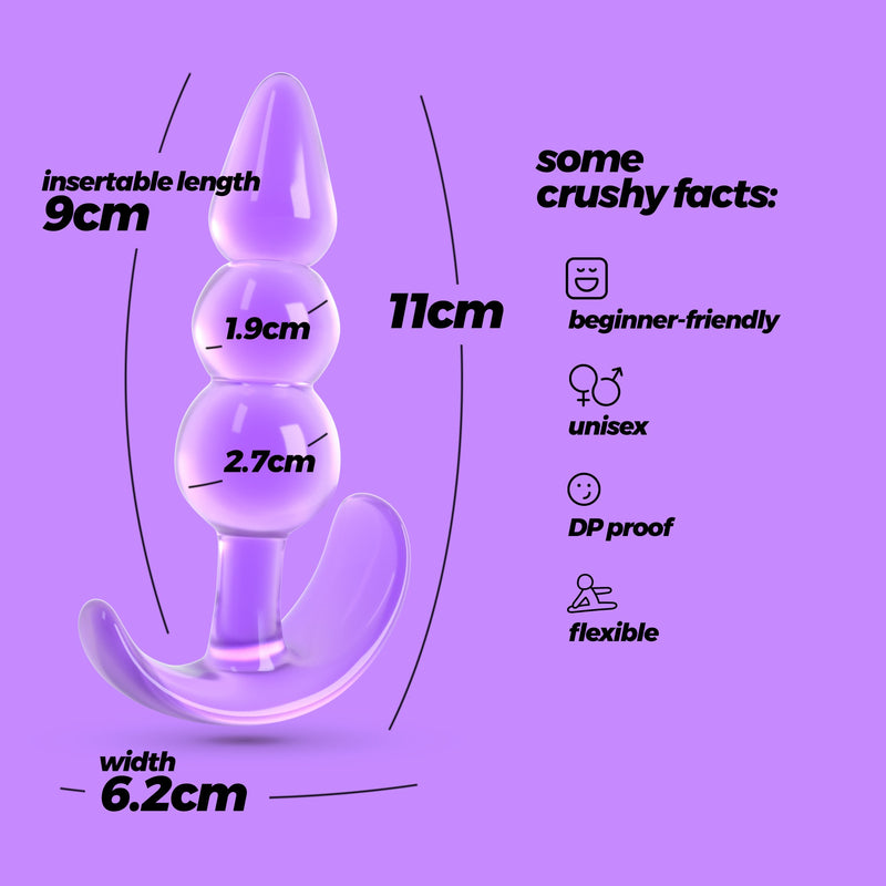 Crushious The Plunger Anal Plug – Purple Silicone