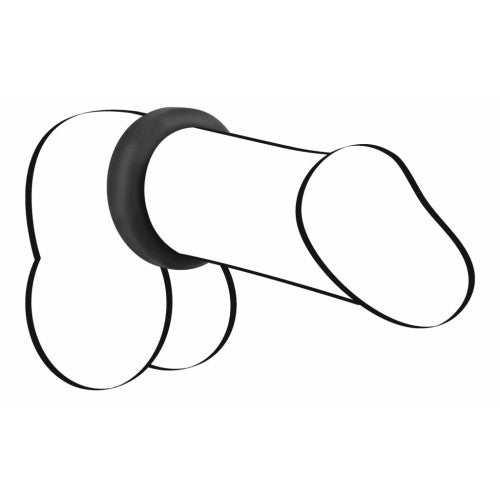 Black Velvets Black Silicone Cock Ring 3.2 cm