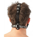 Zado Leather Head Harness with Dildo