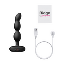 Ridge - App-controlled Vibrating and Rotating Anal Beads - Black