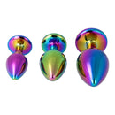Pick&Love Round Rainbow Crystal Butt Plug Set
