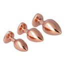 Pick&Love Rose Gold Crystal Butt Plug Set