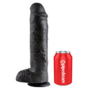 King Cock 11 inch Cock with Balls Black