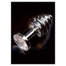 Small size Dolce Piccante Silver Crystal Clear Ribbed Jewelry