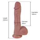 Erospace Heating Thrusting Rotating Silicone Dildo 22 cm