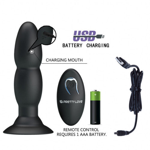 Pretty Love Rechargeable Butt Plug with Remote Control