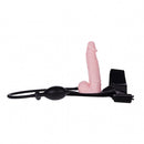 Inflatable female strap-on harness with cock and balls 16cm