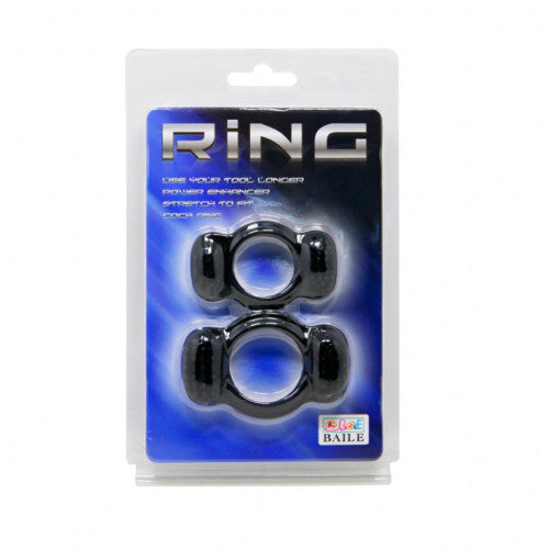 Set of two Flexible silicone stretchy cock rings