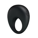 One size black silicone Vibrating Penis Ring Trap