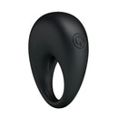 One size black silicone Vibrating Penis Ring Trap