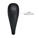 One size black silicone Vibrating Penis Ring Trap