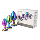 Pick&Love Round Rainbow Crystal Butt Plug Set