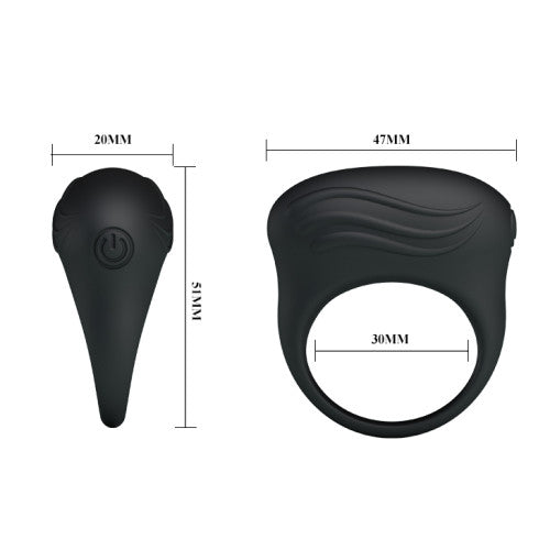 Pretty Love Bertram Vibrating Silicone Cockring