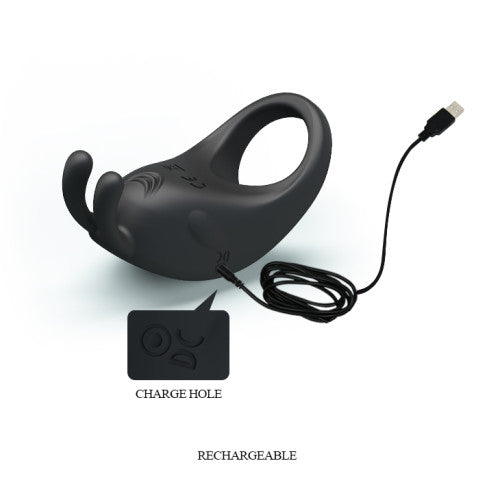 Pretty Love Rechargeable Rabbit Vibrator Cock Ring