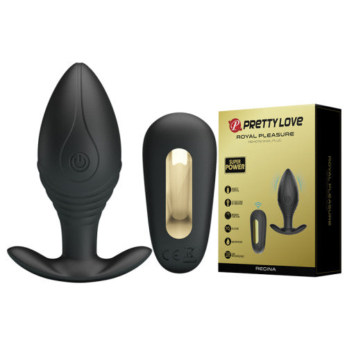 Pretty Love Regina Royal Pleasure Butt Plug Black-Gold