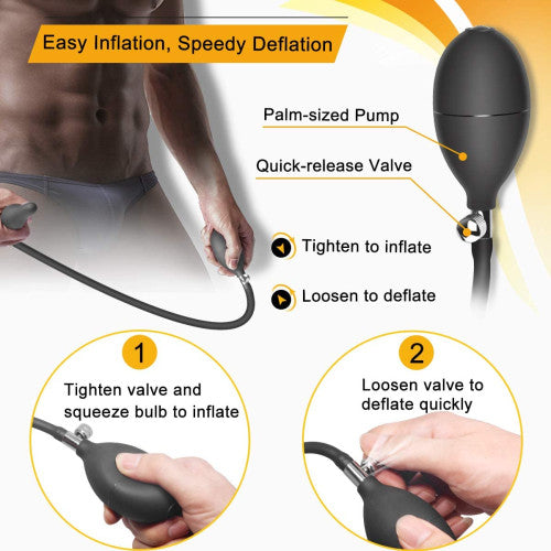 Anal Expander Manual Inflatable Butt Plug 11 cm