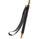 Black BDSM Crop with golden metal endings 45 cm