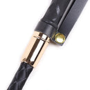 Black BDSM Crop with golden metal endings 45 cm