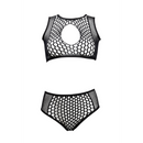Duo Net Key-Hole Bra Set - One Size