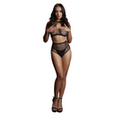 Duo Net Key-Hole Bra Set - One Size
