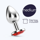 Bijou - Anal Jewel Plug - Medium - Red