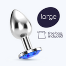 Bijou - Anal Jewel Plug - Large - Blue