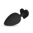 Cuore - Anal Plug with Four Interchangeable Jewels - Small - Black