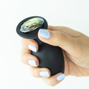 Camileo - Anal Plug with Four Interchangeable Jewels - Small - Black