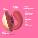 Arcane - Licking Couples Vibrator - Red/Golden