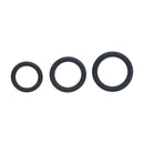 Classic Silicone Cockring Set of 3 - XS/S/M - Black